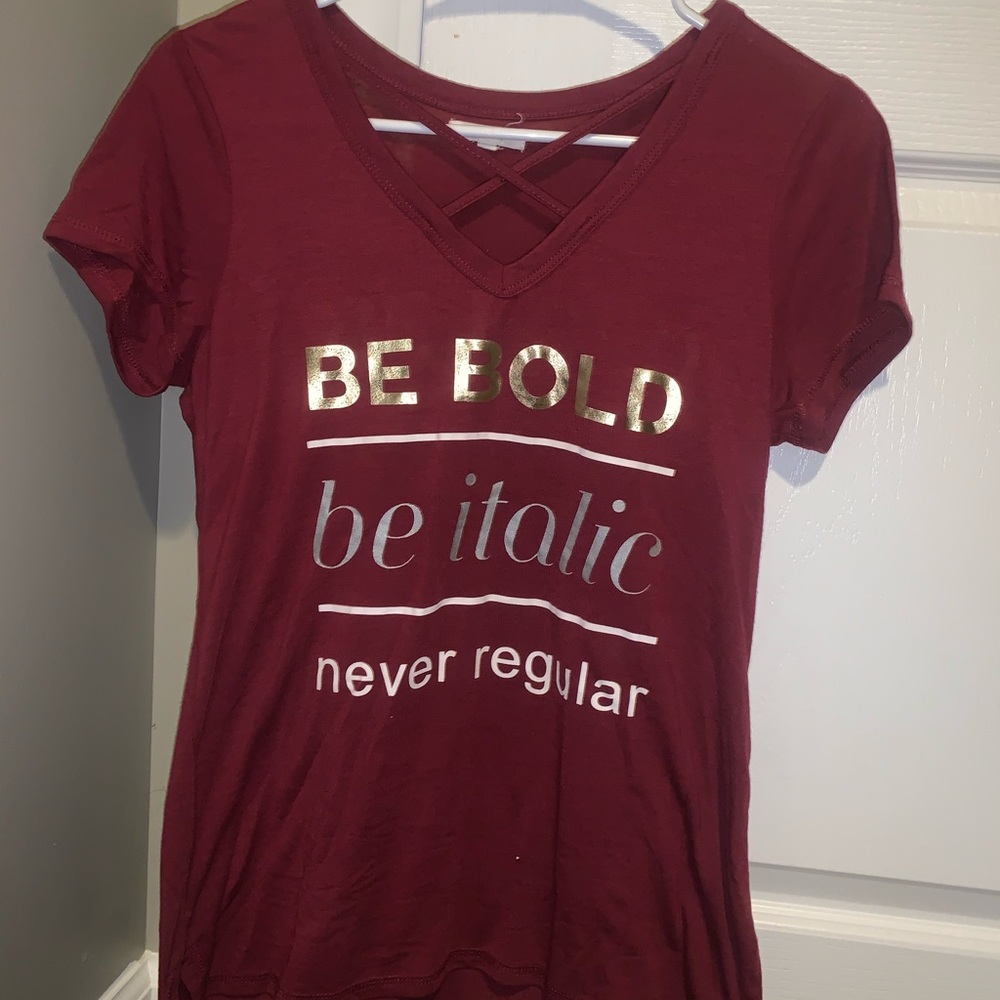Burgundy T-shirt